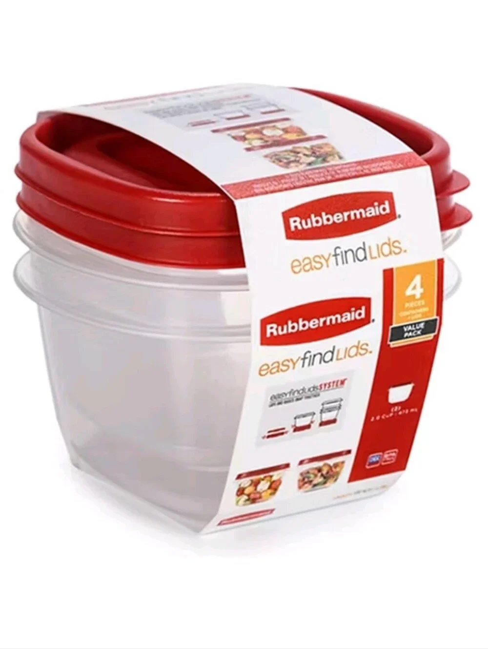 2 Packs of EASY Find Storage Containers